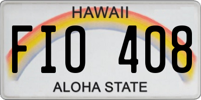 HI license plate FIO408