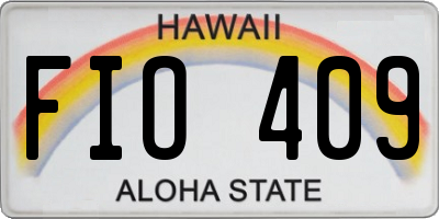 HI license plate FIO409