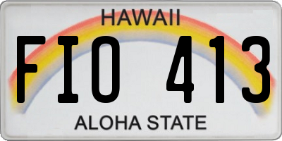 HI license plate FIO413