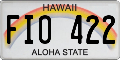 HI license plate FIO422
