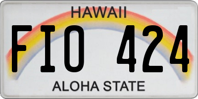 HI license plate FIO424