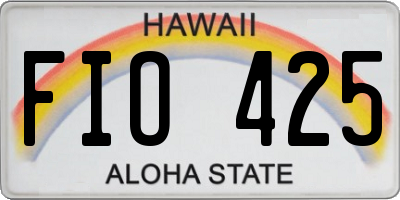 HI license plate FIO425