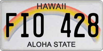 HI license plate FIO428