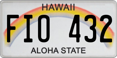 HI license plate FIO432