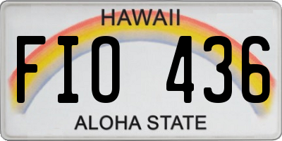 HI license plate FIO436