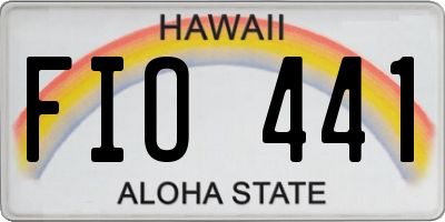 HI license plate FIO441