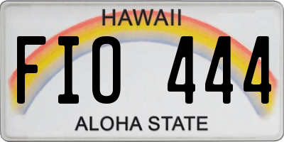 HI license plate FIO444