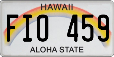HI license plate FIO459