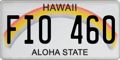 HI license plate FIO460