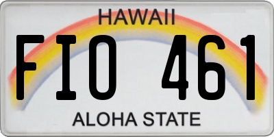 HI license plate FIO461