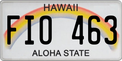 HI license plate FIO463