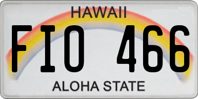 HI license plate FIO466