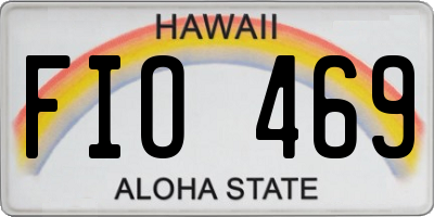 HI license plate FIO469