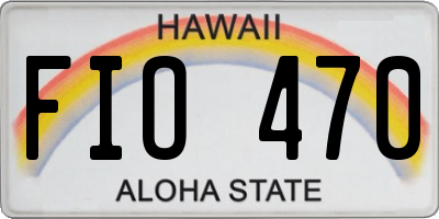 HI license plate FIO470