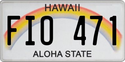 HI license plate FIO471