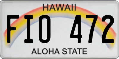 HI license plate FIO472