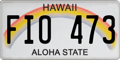 HI license plate FIO473