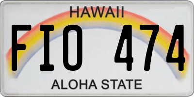 HI license plate FIO474