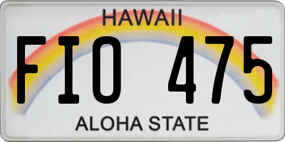 HI license plate FIO475