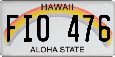 HI license plate FIO476