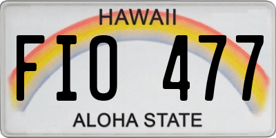 HI license plate FIO477