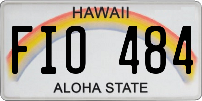 HI license plate FIO484