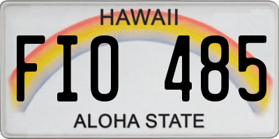 HI license plate FIO485