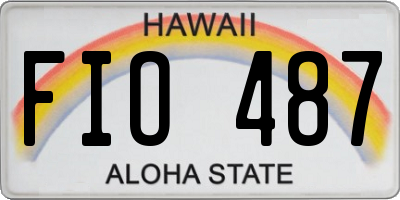 HI license plate FIO487