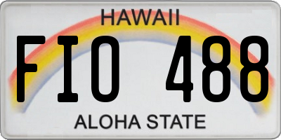 HI license plate FIO488