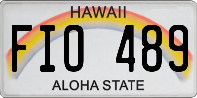 HI license plate FIO489