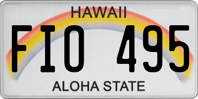 HI license plate FIO495