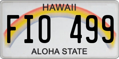 HI license plate FIO499
