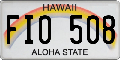 HI license plate FIO508