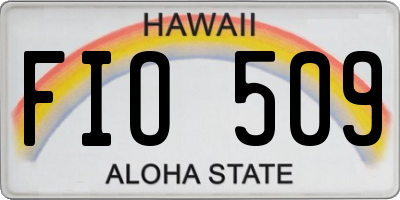 HI license plate FIO509