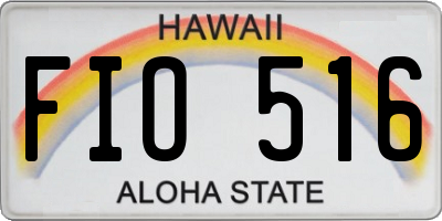 HI license plate FIO516