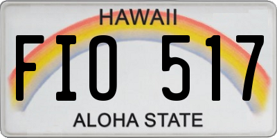 HI license plate FIO517