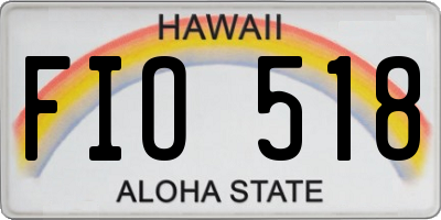 HI license plate FIO518