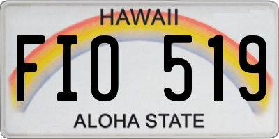 HI license plate FIO519