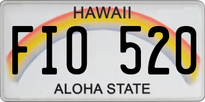 HI license plate FIO520