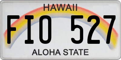HI license plate FIO527