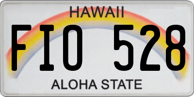 HI license plate FIO528