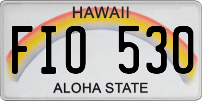 HI license plate FIO530