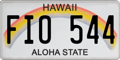 HI license plate FIO544