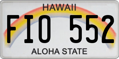 HI license plate FIO552