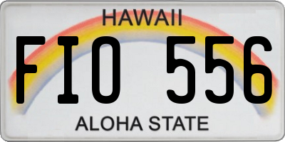 HI license plate FIO556
