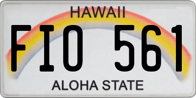HI license plate FIO561