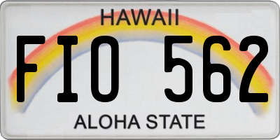 HI license plate FIO562