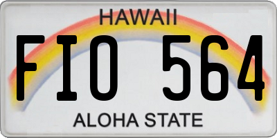 HI license plate FIO564
