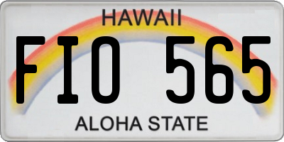 HI license plate FIO565