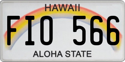 HI license plate FIO566